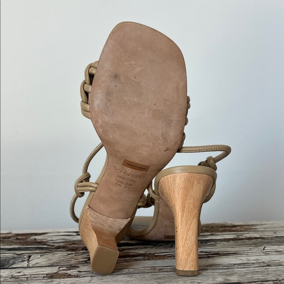 NWOT VINCE Quenelle Braided Strappy Heel Sandals EUR 37.5 USA 7.5 - Picture 10 of 15